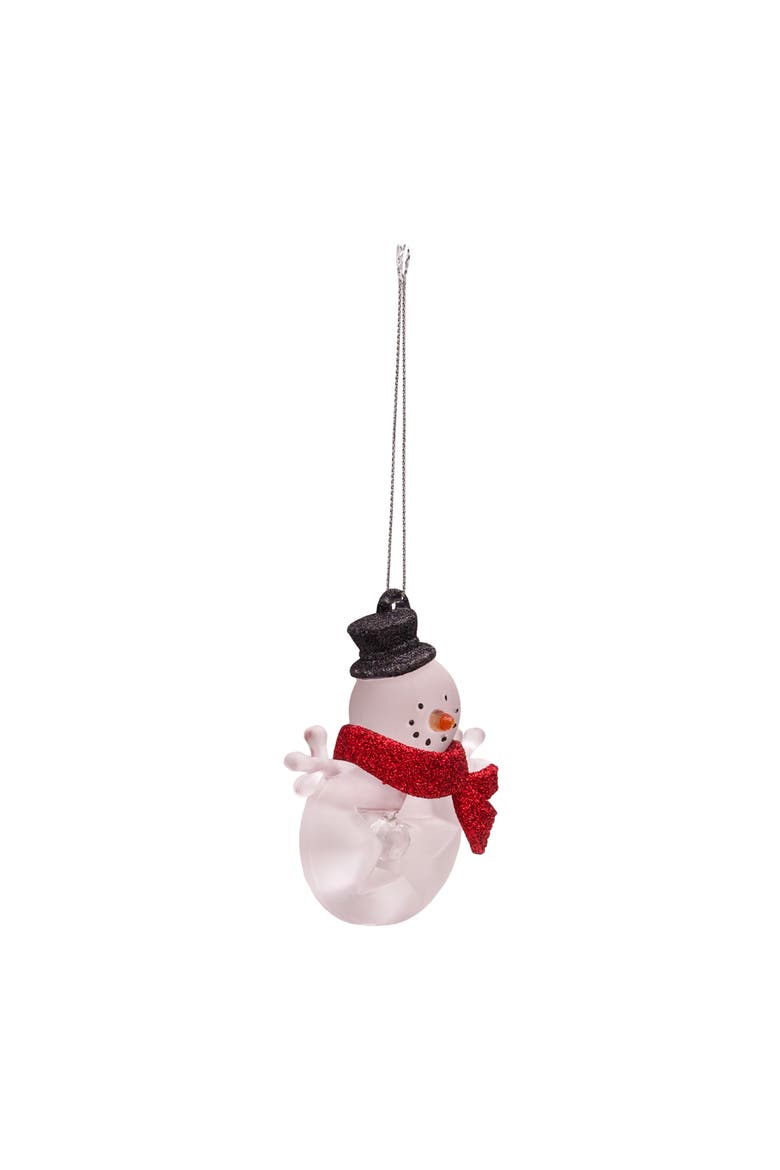 Acrylic Snowman Christmas Tree Ornament, Alternate, color, White