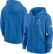 Nike Women's Nike Blue Detroit Lions Phoenix Rewind Full-Zip Hoodie