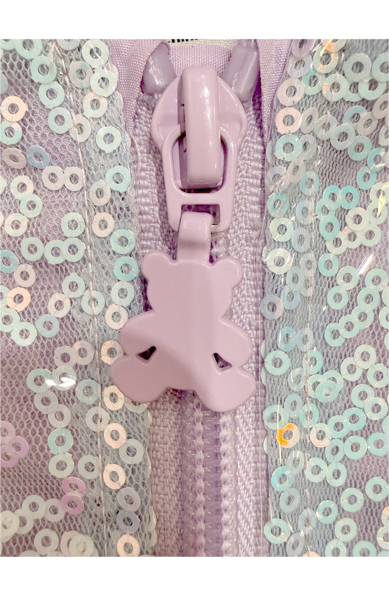 Pippa & Julie Kids' Kyla Sequin Hooded Rain Jacket, Alternate, color, Violet