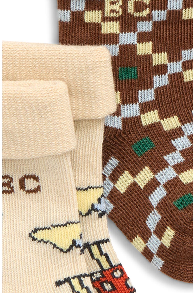 Mush Monster Duo Assorted 2-Pack Organic Cotton Blend Crew Socks, Alternate, color, MULTICOLOR