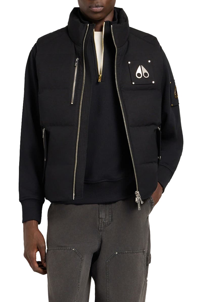 Moose Knuckles Westmount Down Vest, Main, color, Black W Black