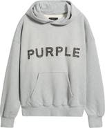 PURPLE BRAND Heavyweight Rhinestone Logo Hoodie