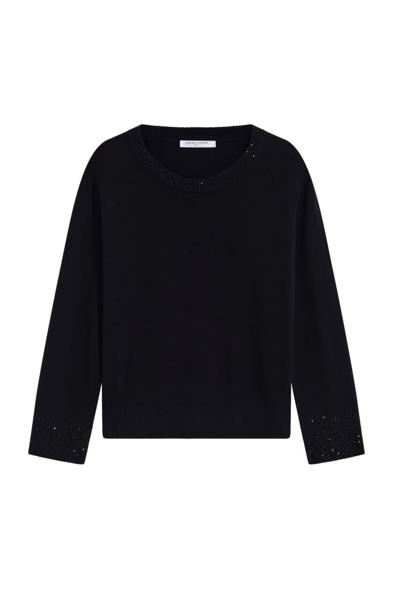 Rei Embellished Cuff Knit Jumper, Alternate, color, Black