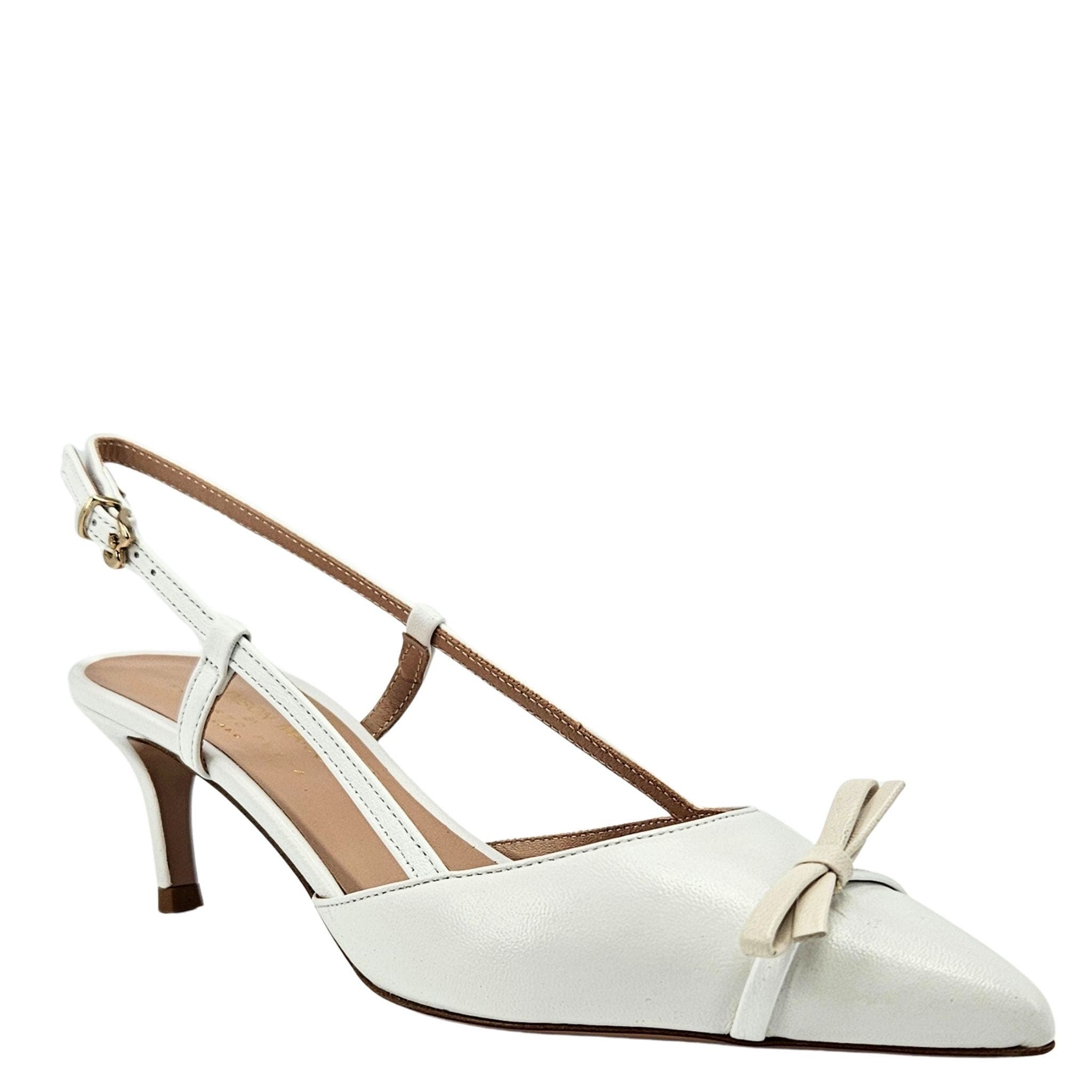 Madison Maison x Roberto Festa Alessia Kitten Heel Slingback, Alternate, color, white