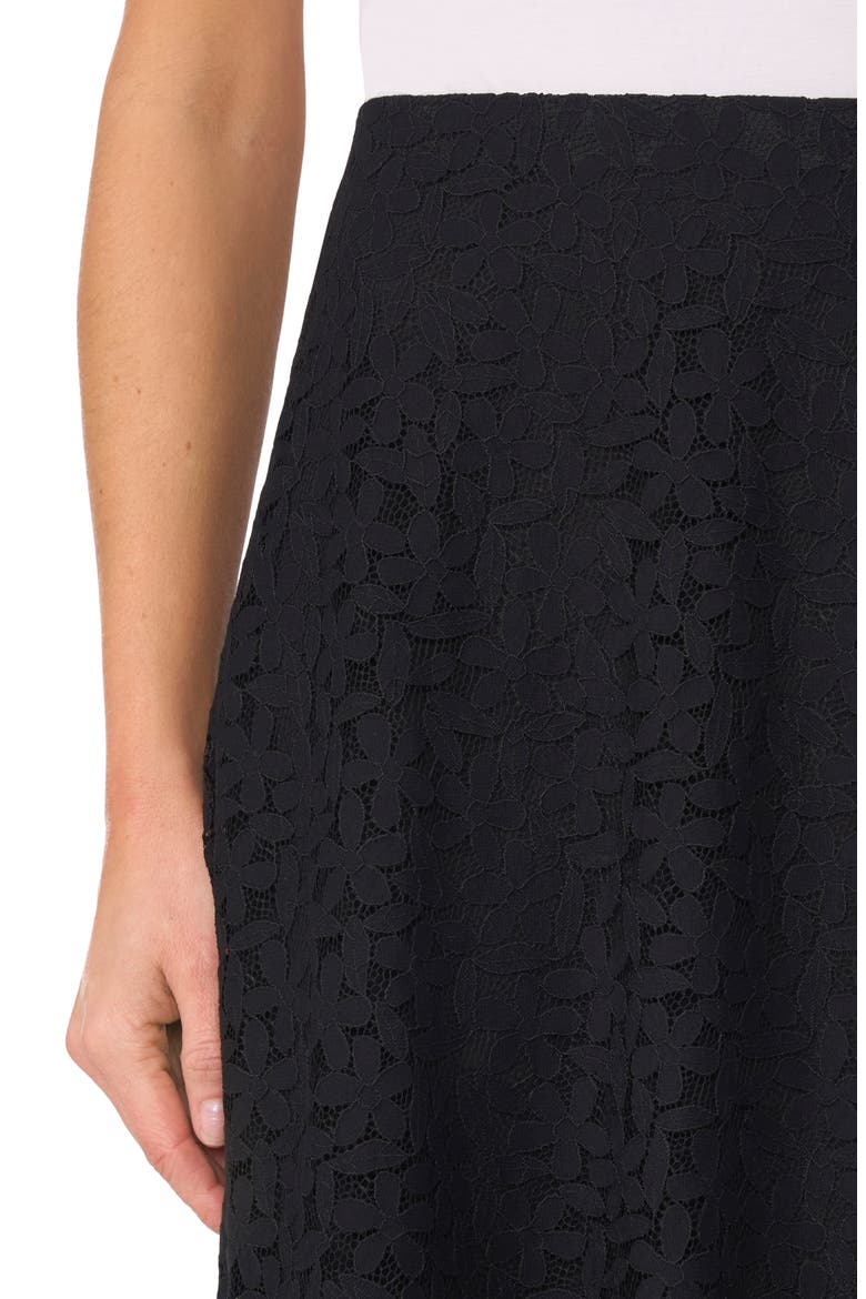Floral Lace Skirt, Alternate, color, RICH BLACK