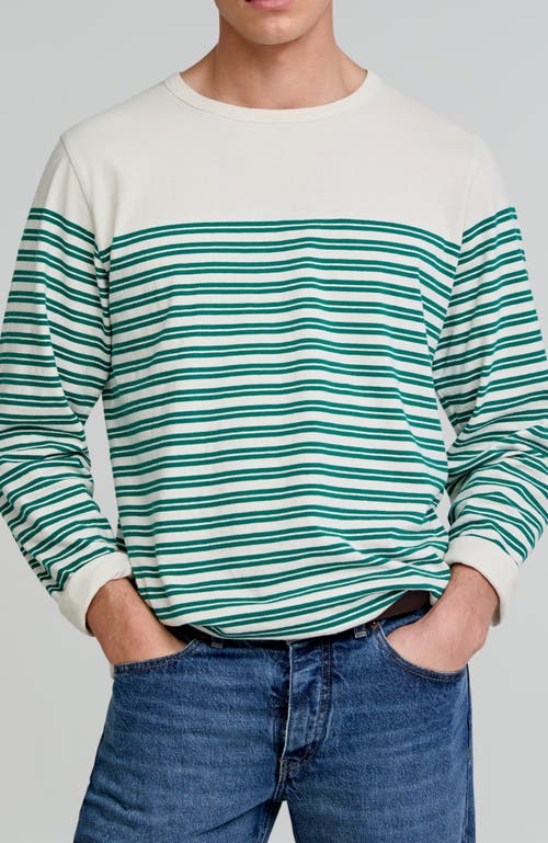 Scalpers Camp Stripes Ls Tee In Green