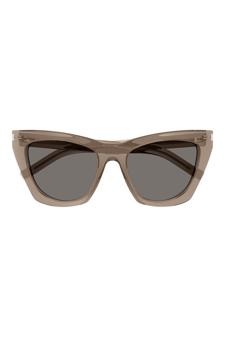 55mm Cat Eye Sunglasses, Main, color, BROWN