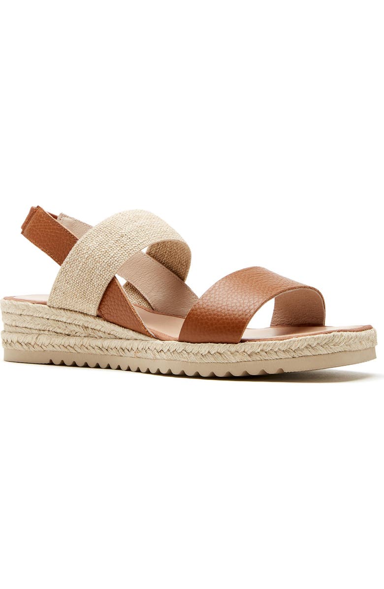 La Canadienne Rowena City Dry<sup>™</sup> Waterproof Espadrille Sandal, Main, color, Cognac Pebble