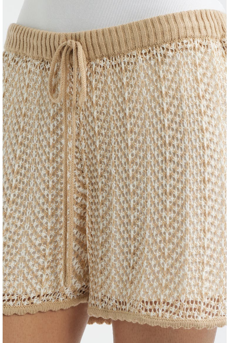 Open Stitch Shorts, Alternate, color, JUTE