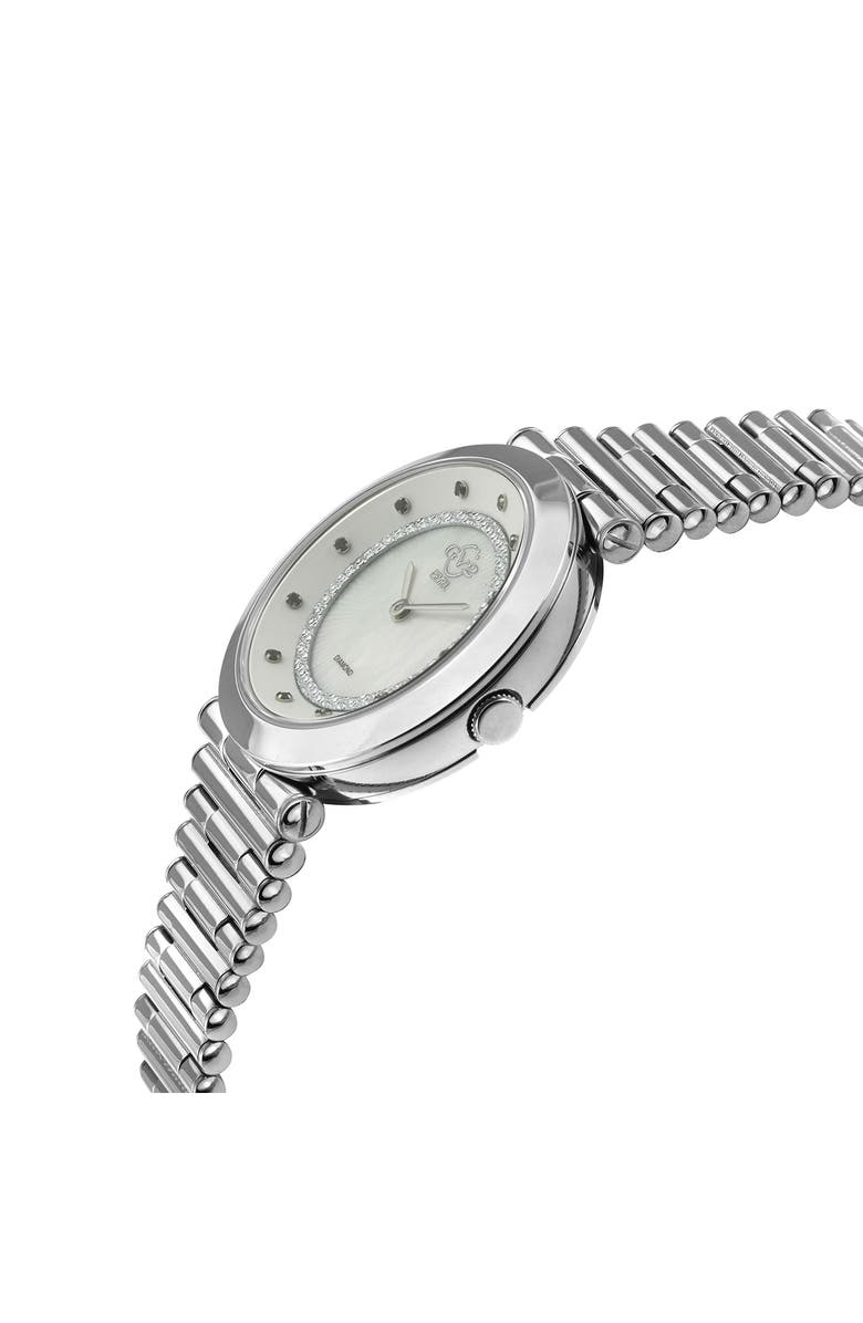 GV2 Burano Diamond Swiss Bracelet Watch, 34mm - 0.005 ctw, Alternate, color, Silver