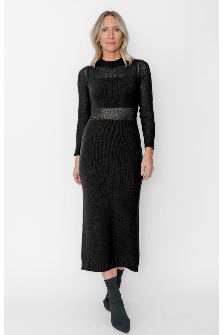 Nicole Midi Dress, Main, color, Black