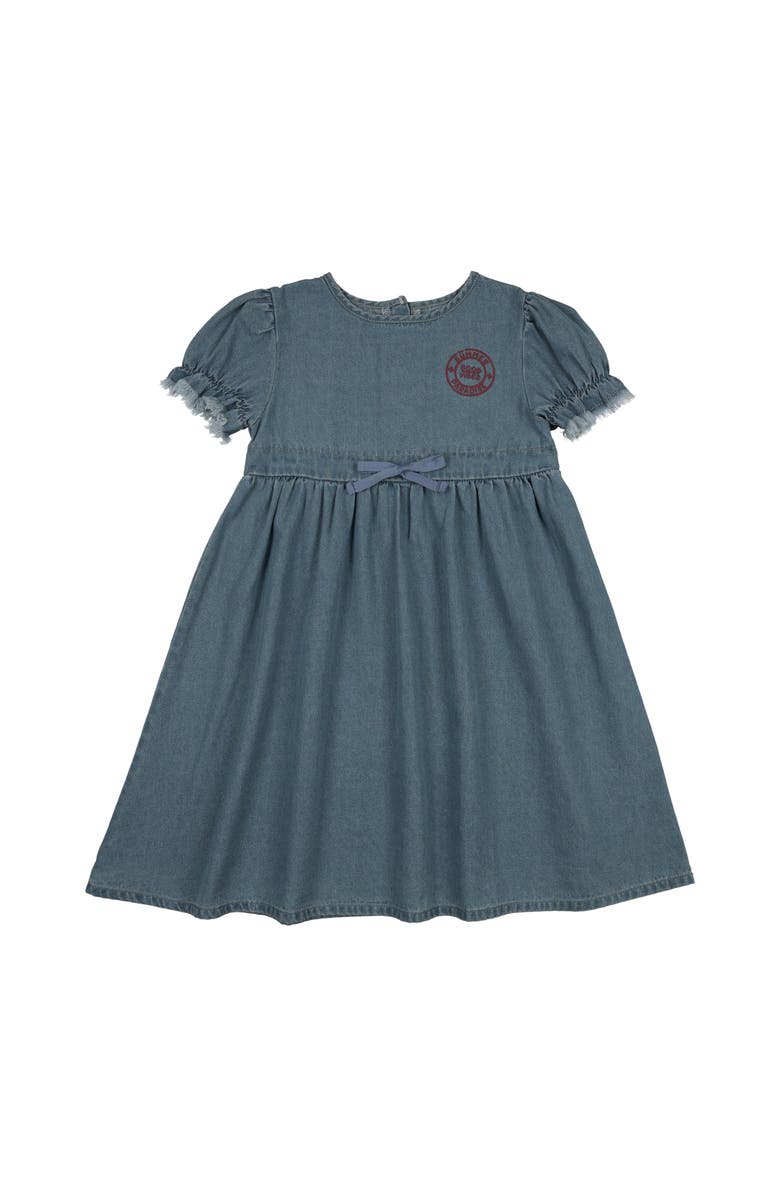 Pouf Denim Dress, Main, color, Blue