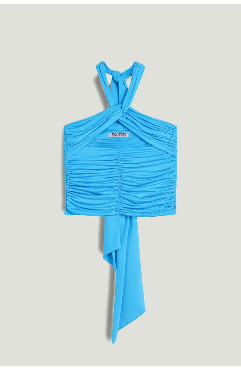 Nocturne Cut-Out Draped Blouse, Alternate, color, Turquoise