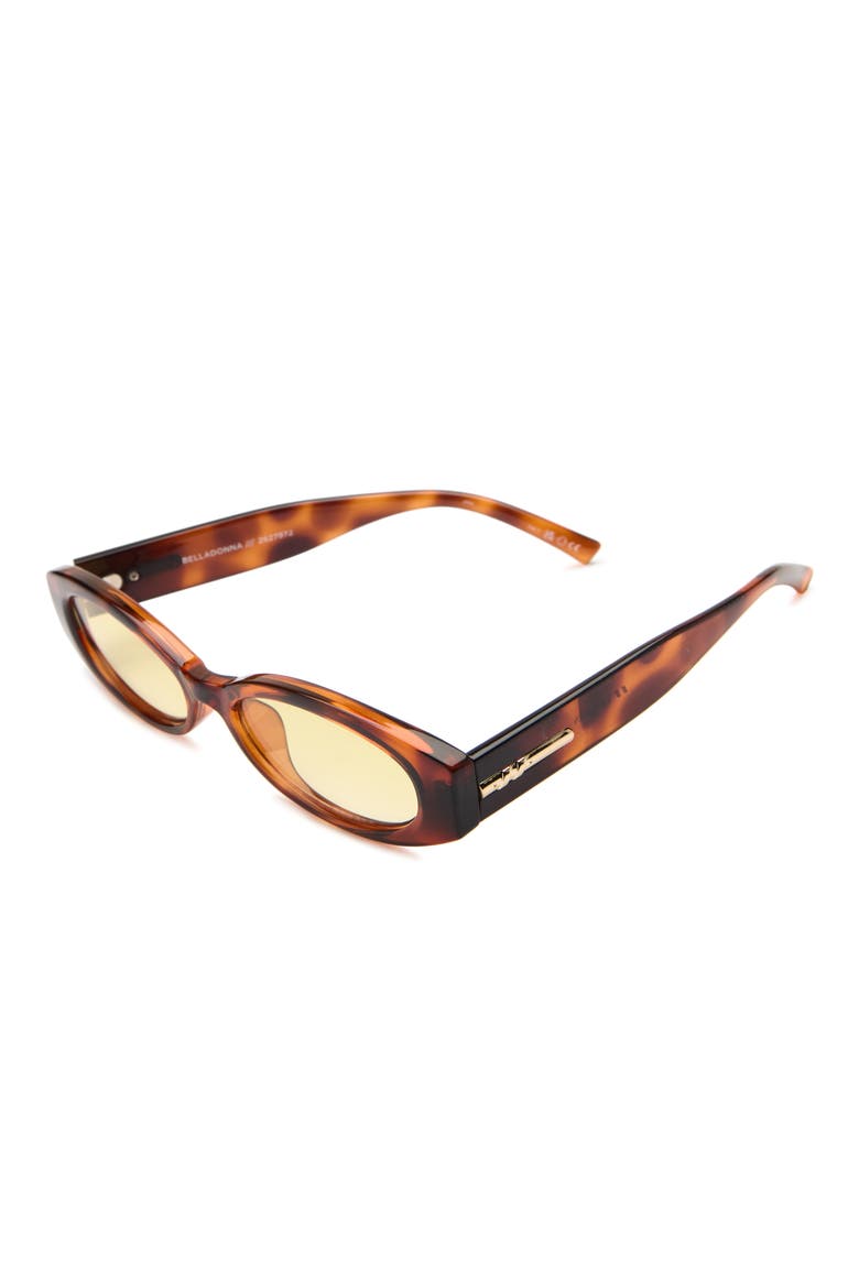 Belladonna Oval Sunglasses, Alternate, color, TOFFEE TORT / AMBER GRAD