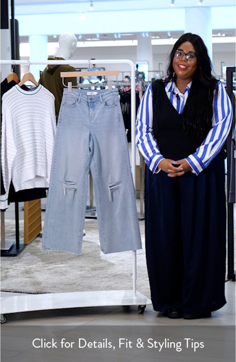 Distressed Super Wide Leg Jeans, sales video thumbnail