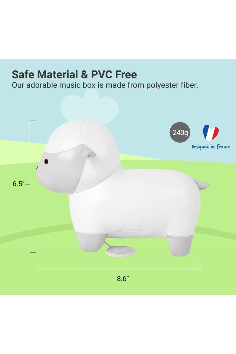Musical Animals - Sheep, Plush Baby Music Box, Nursery Toy, Alternate, color, White
