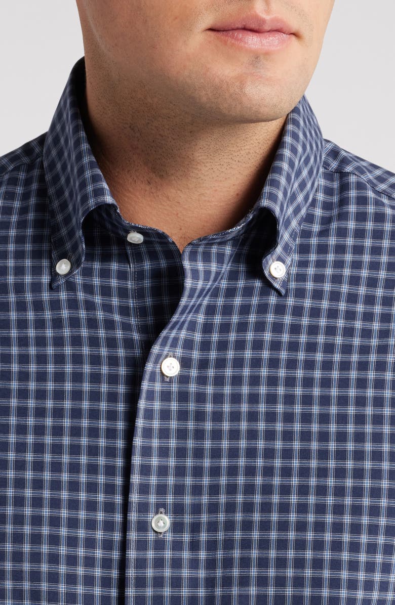Peter Millar Orton Check Performance Button-Down Shirt, Alternate, color, 