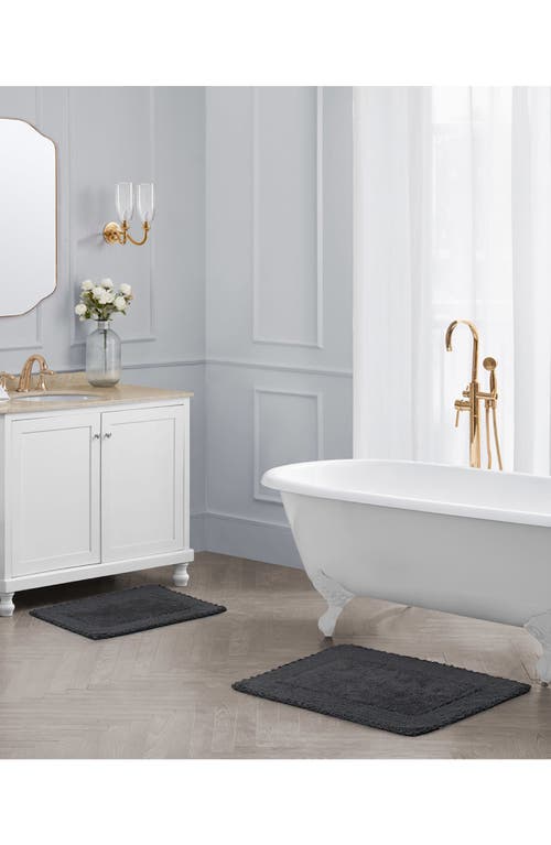 Laura Ashley Ruffle Cotton 2-piece Bath Mat Set