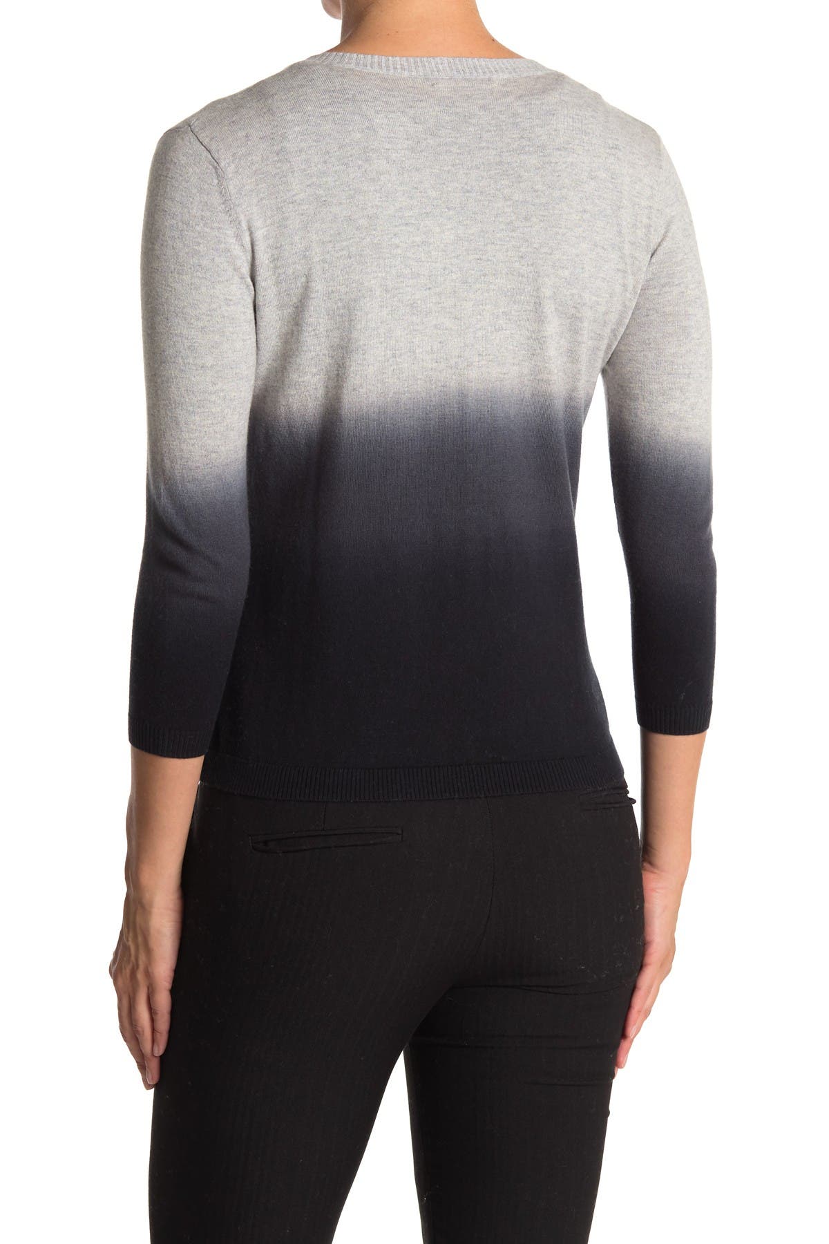 KIER & J Ombre Dip Dye Button Cardigan (Women) | Nordstromrack