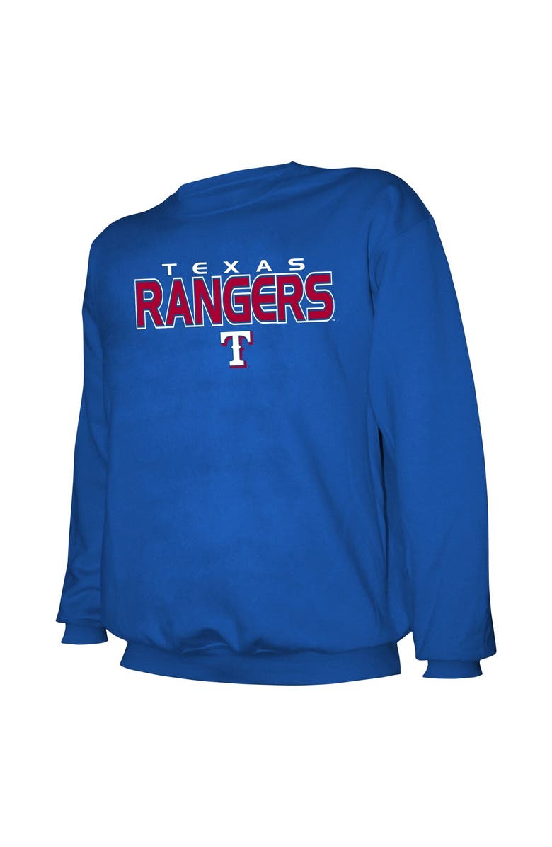 STITCHES Men's Stitches  Royal Texas Rangers Pullover Sweatshirt, Alternate, color, 