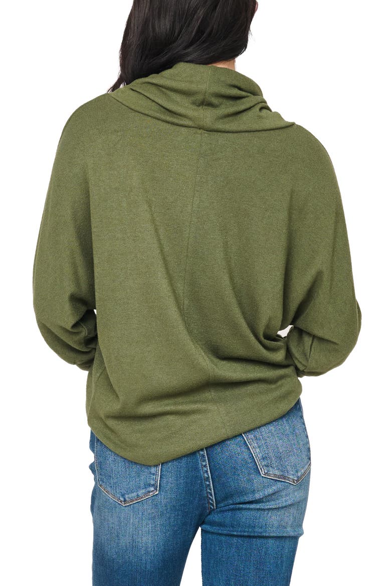 Cozy Up Cowl Neck Sweater, Alternate, color, MARTINI OLIVE
