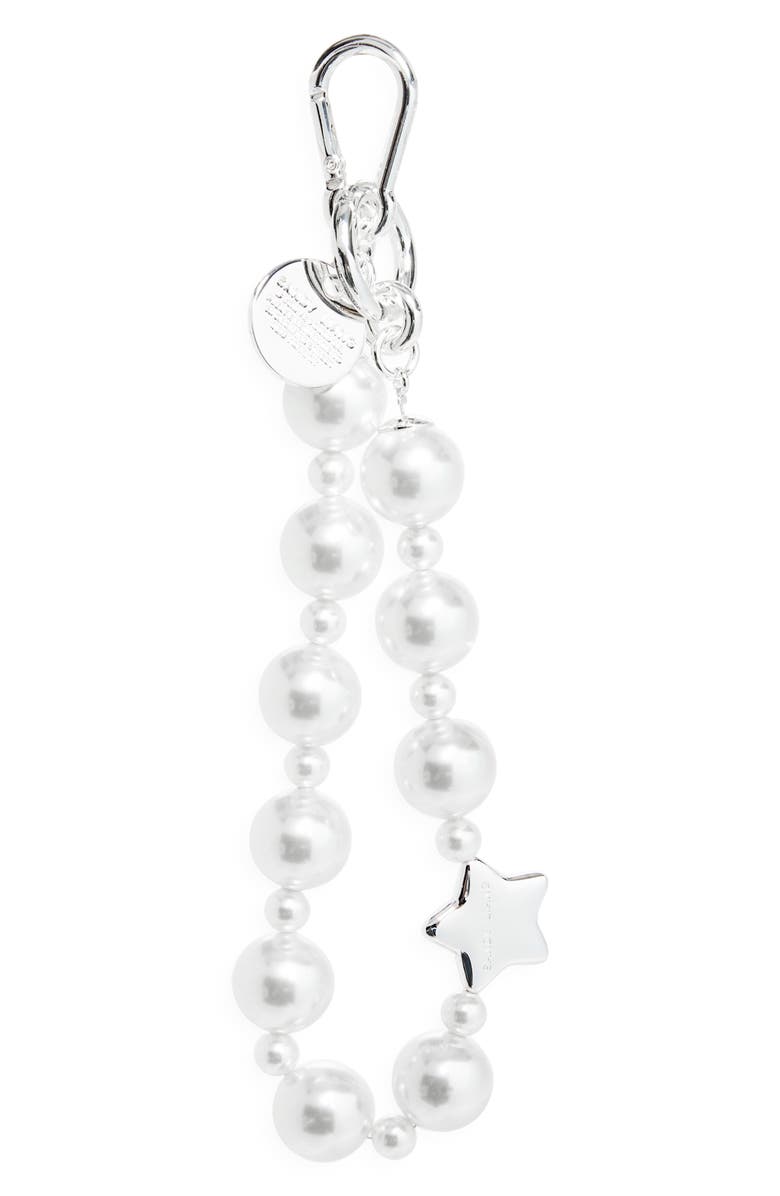 Sandy Liang Faux Pearl Key Chain, Main, color, 