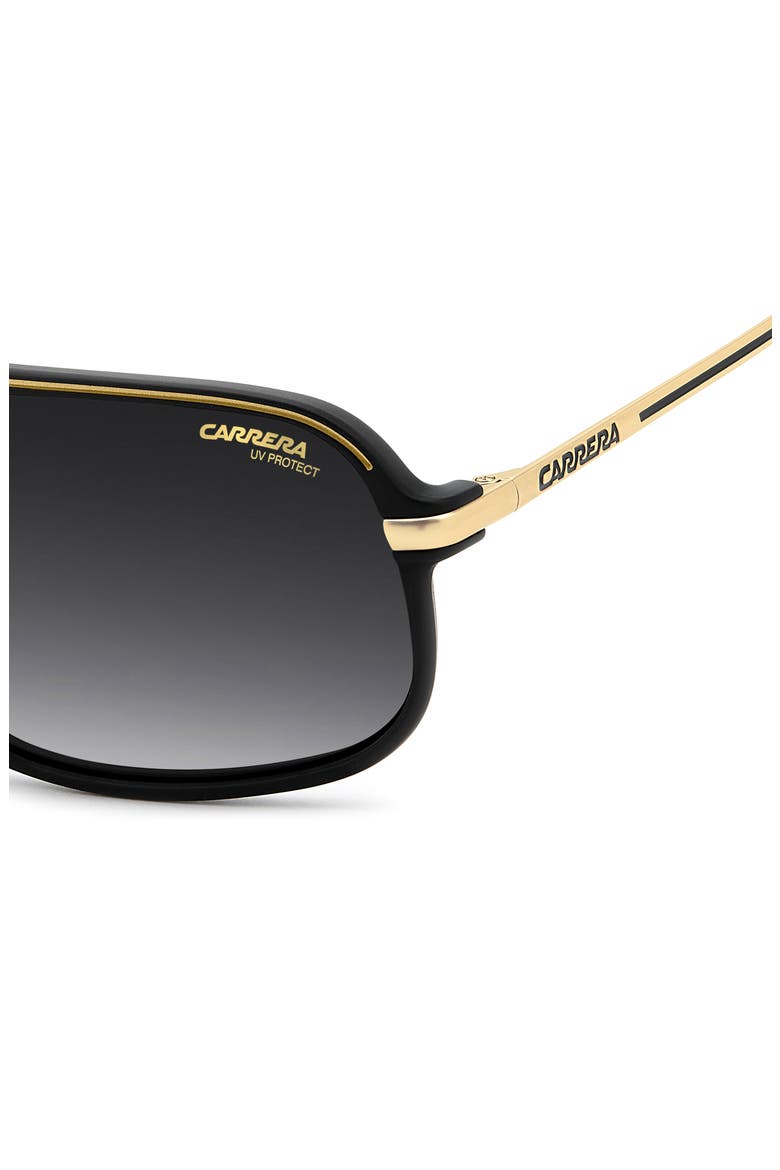 C Sport 62mm Oversize Rectangular Sunglasses, Alternate, color, MATTE BLACK GOLD/ DARK GREY SF