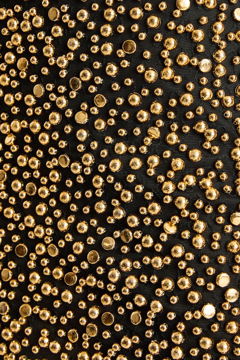 Stud Embellished Crop Top, Alternate, color, Gold