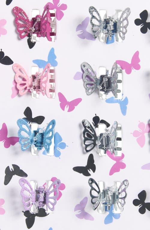 Capelli New York Kids' 20-pack Butterfly Claw Clips In Silver Combo