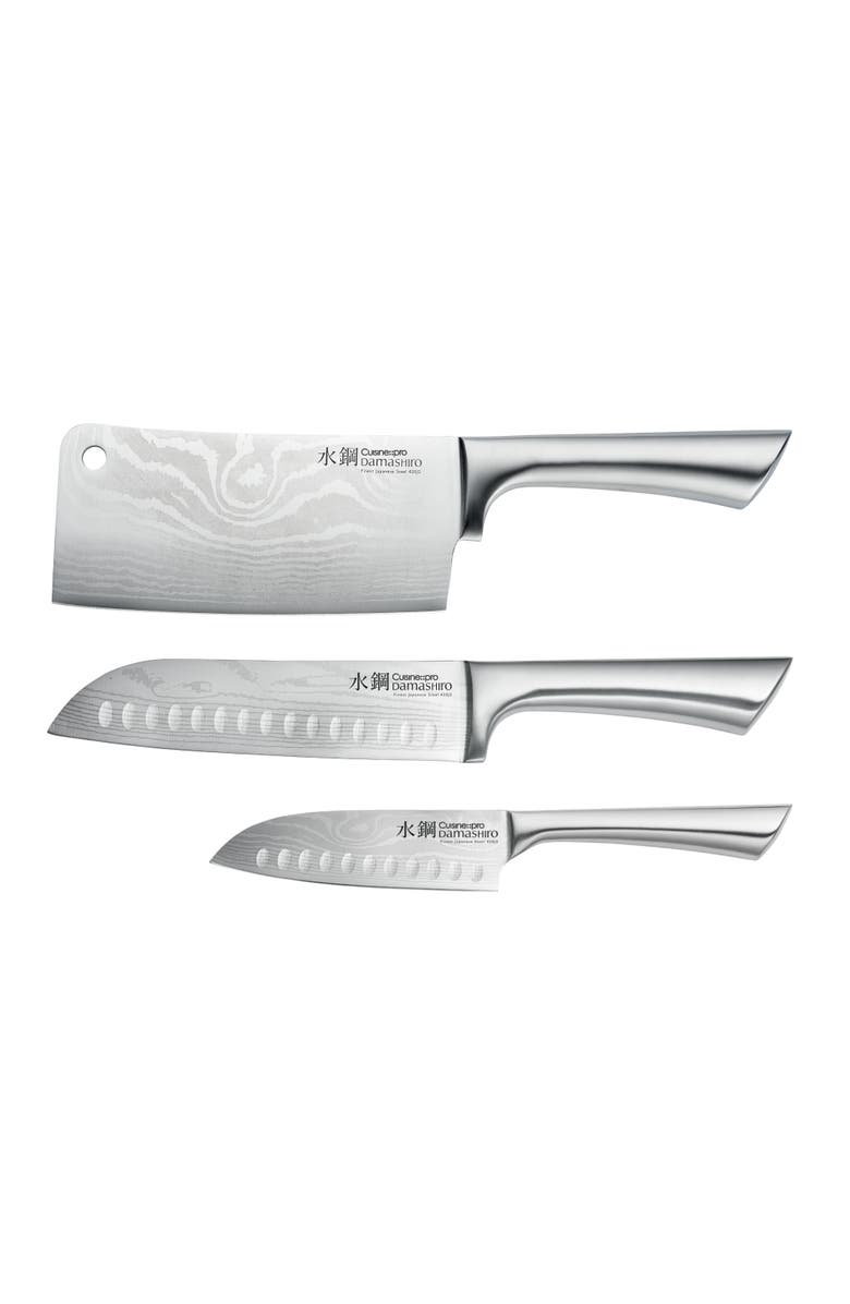 Cuisine::pro<sup
®</sup
 Damashiro<sup
®</sup
 3-Piece Ultimate Knife Set, Main, color, Silver
