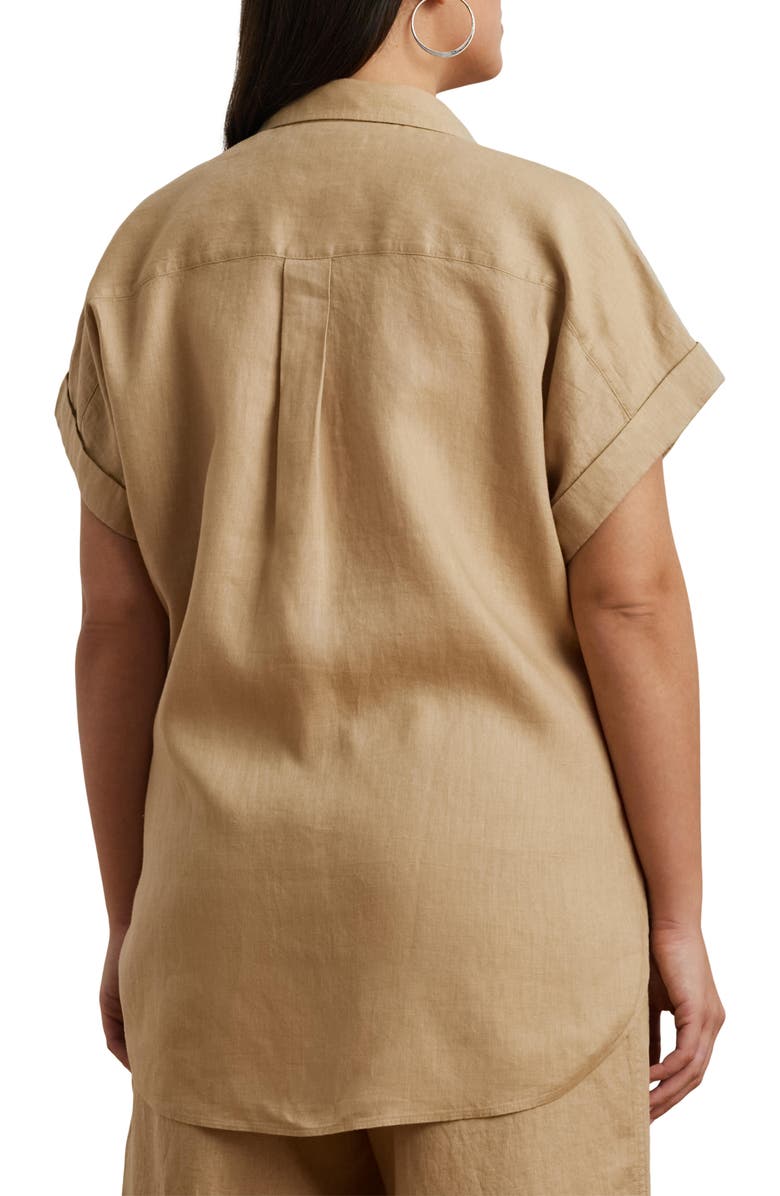Lauren Ralph Lauren Relaxed Fit Linen Button-Up Shirt, Alternate, color, 