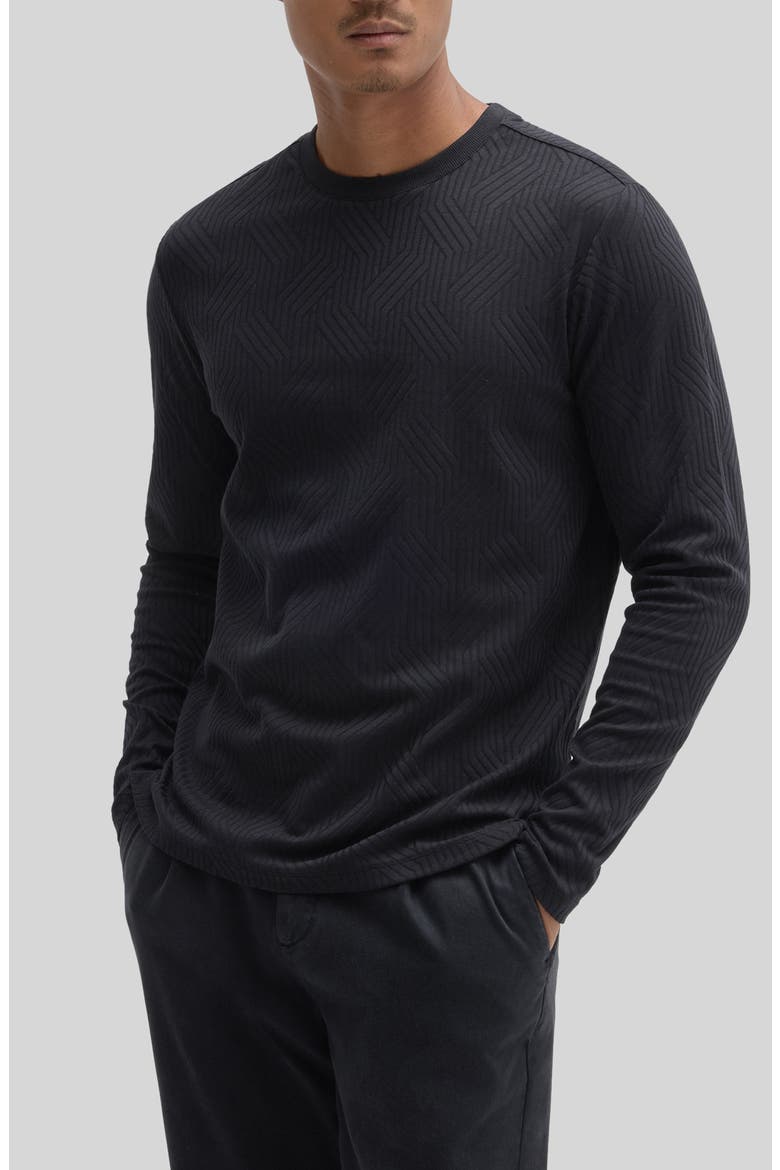 Anderson Long Sleeve Geometric T-Shirt, Alternate, color, BLACK