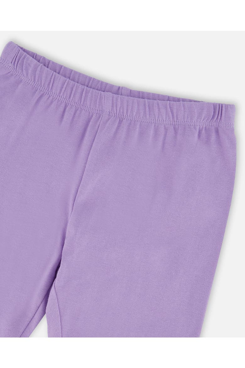 Organic Cotton Jersey Capri with Knee Screen Hearts Appliqués, Alternate, color, Mauve