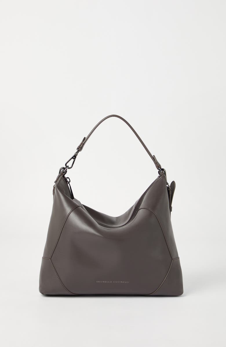 Brunello Cucinelli BC Duo hobo bag, Alternate, color, Rust Brown