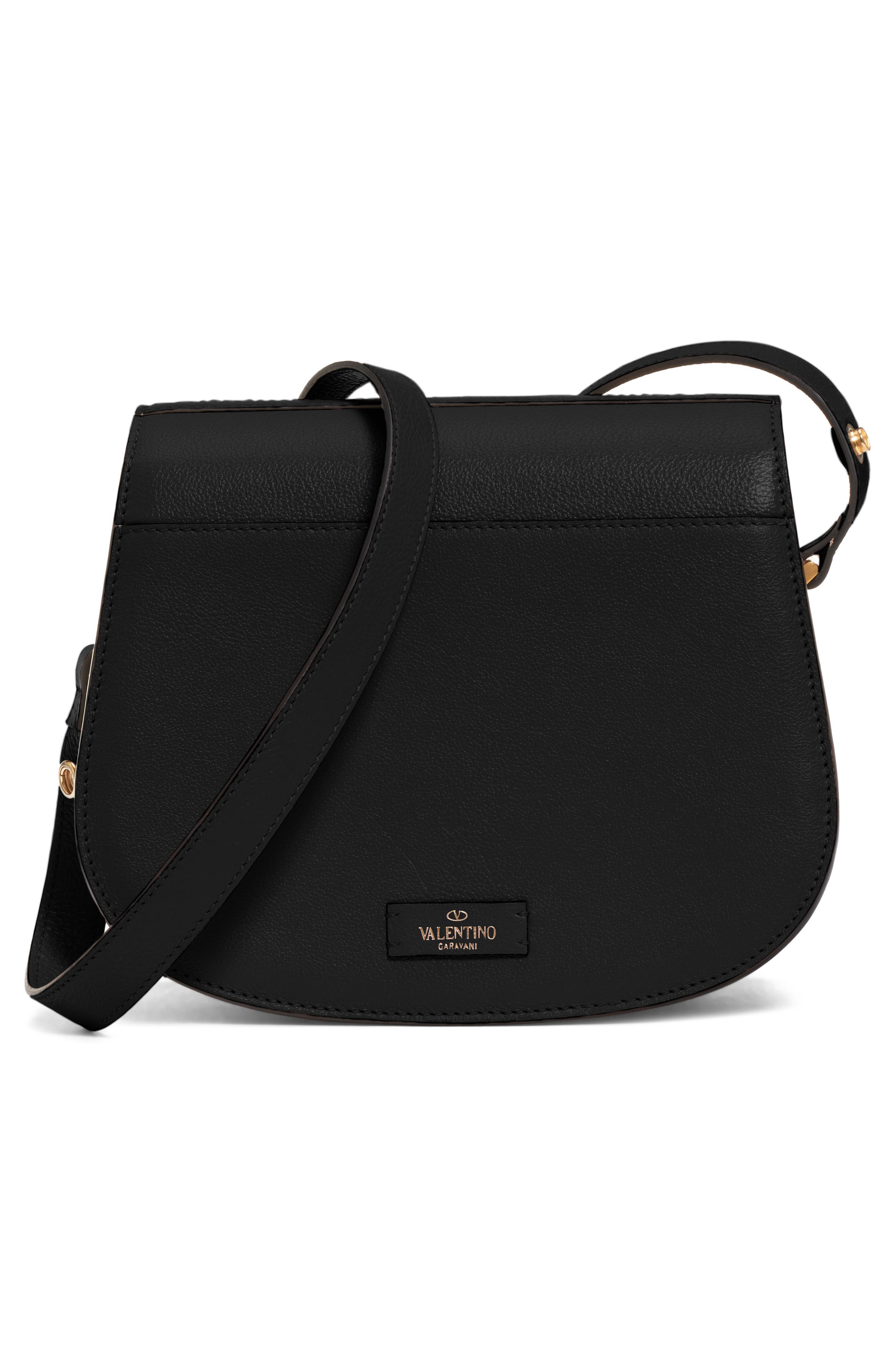 Valentino Garavani Maison Gryphon Leather Saddle Bag, Alternate, color, 