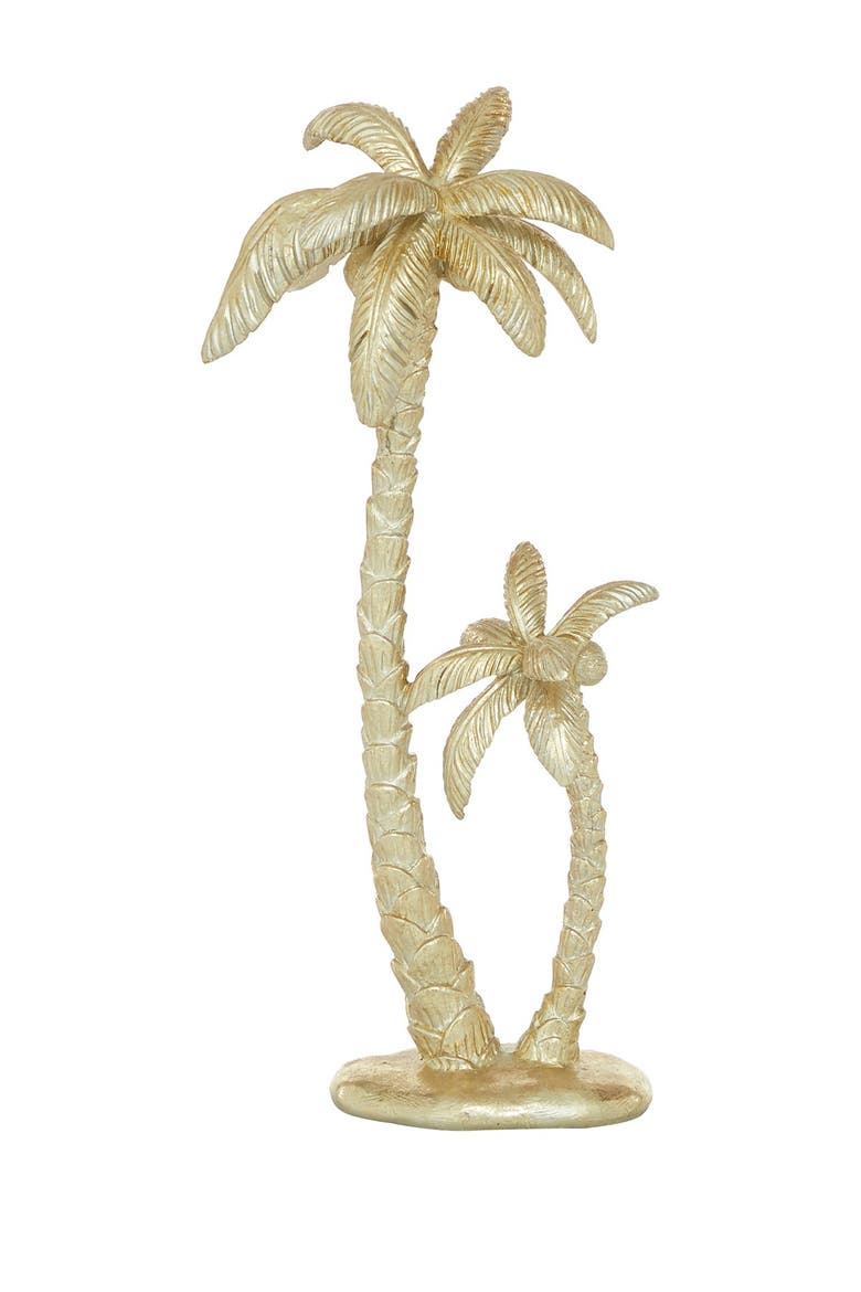 Palm Tree SculpturePolyresinGold, Alternate, color, GOLD