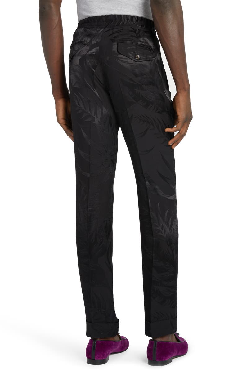 TOM FORD Austin Floral Jacquard Joggers, Alternate, color, 