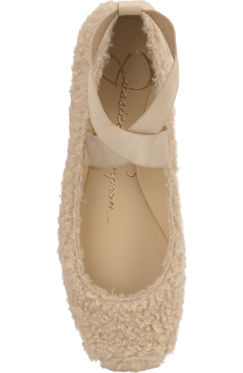 Jessica Simpson 'Mandalaye' Leather Flat, Alternate, color, Natural Brown