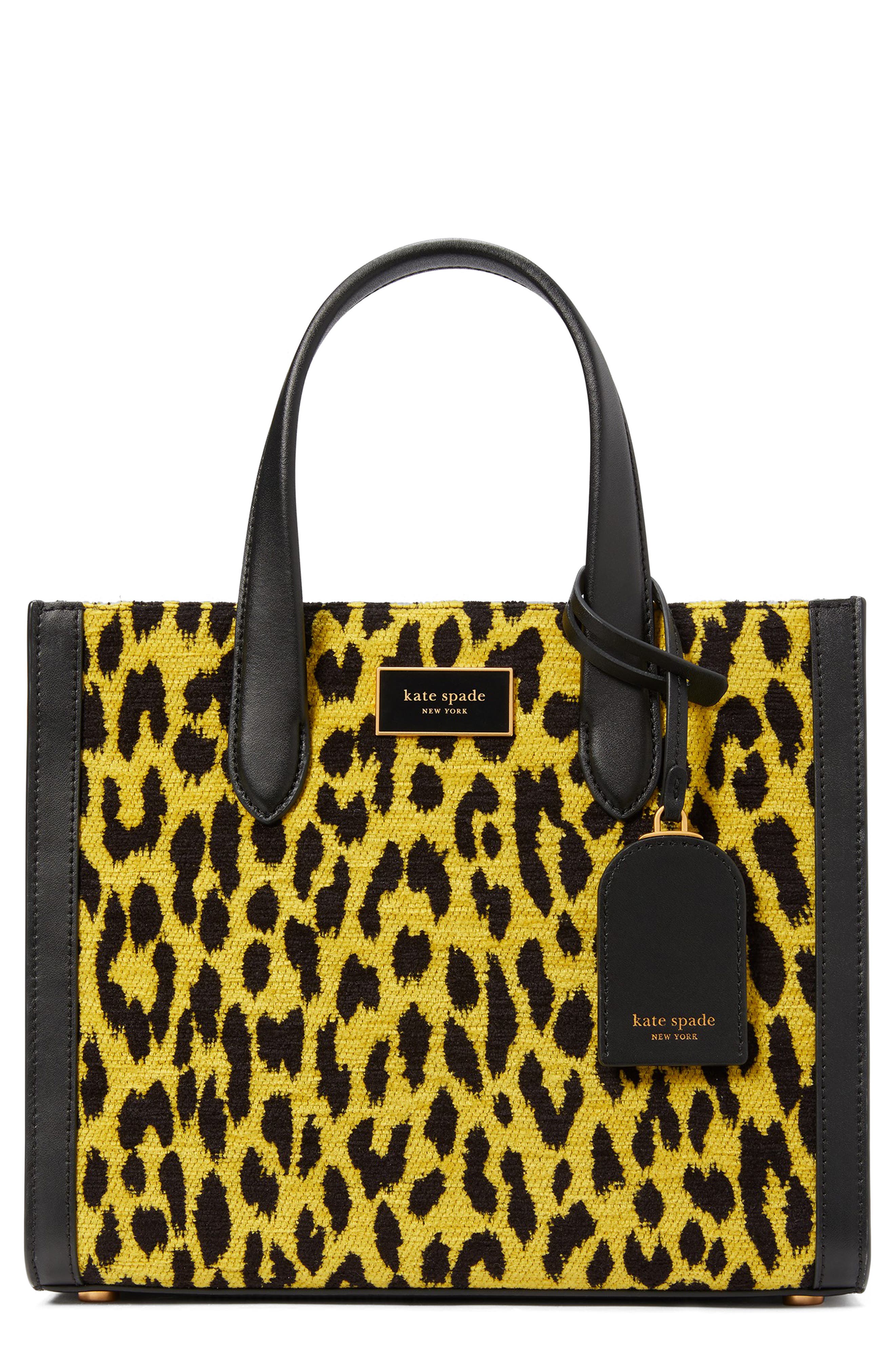 Kate Spade New York manhattan modern leopard chenille tote, Main, color, 