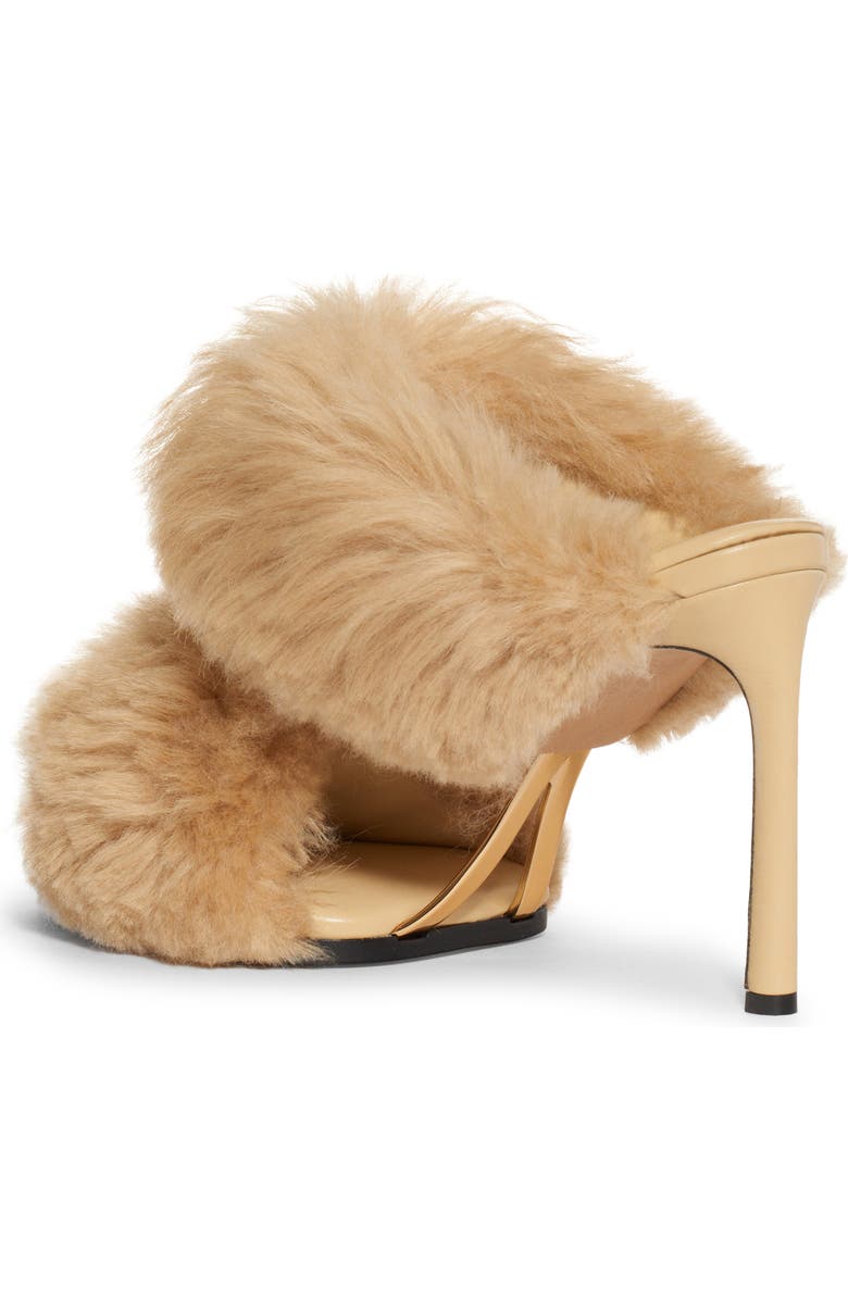 Bottega Veneta Double Strap Genuine Shearling Sandal, Alternate, color,
