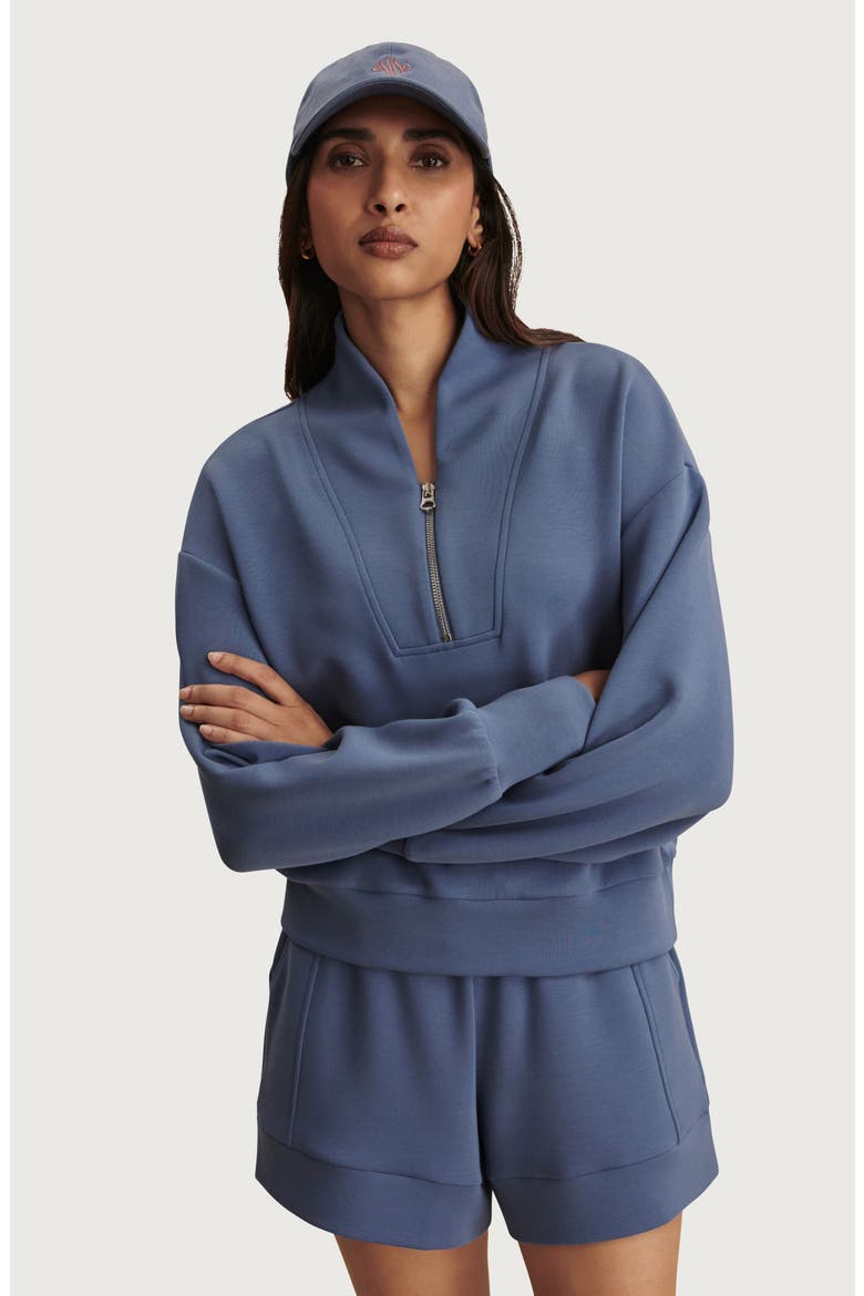 Davidson Woven Sweatshirt, Alternate, color, BIJOU BLUE