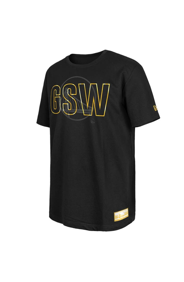 New Era Men's New Era Black Golden State Warriors 2023/24 City Edition Elite Pack T-Shirt, Alternate, color, 