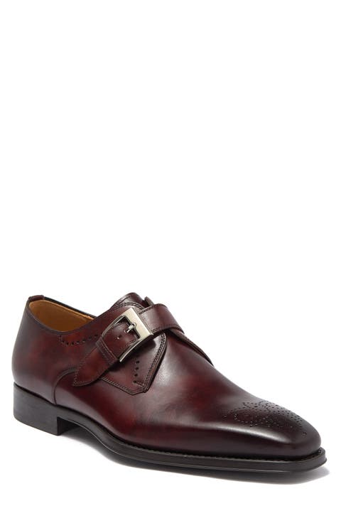 Mallory Leather Monk Strap Dress Shoe (Men)