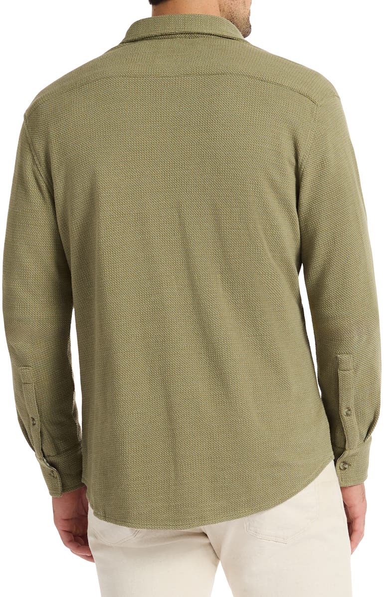 Robert Graham Wayne Long Sleeve Knit Shirt, Alternate, color, Olive