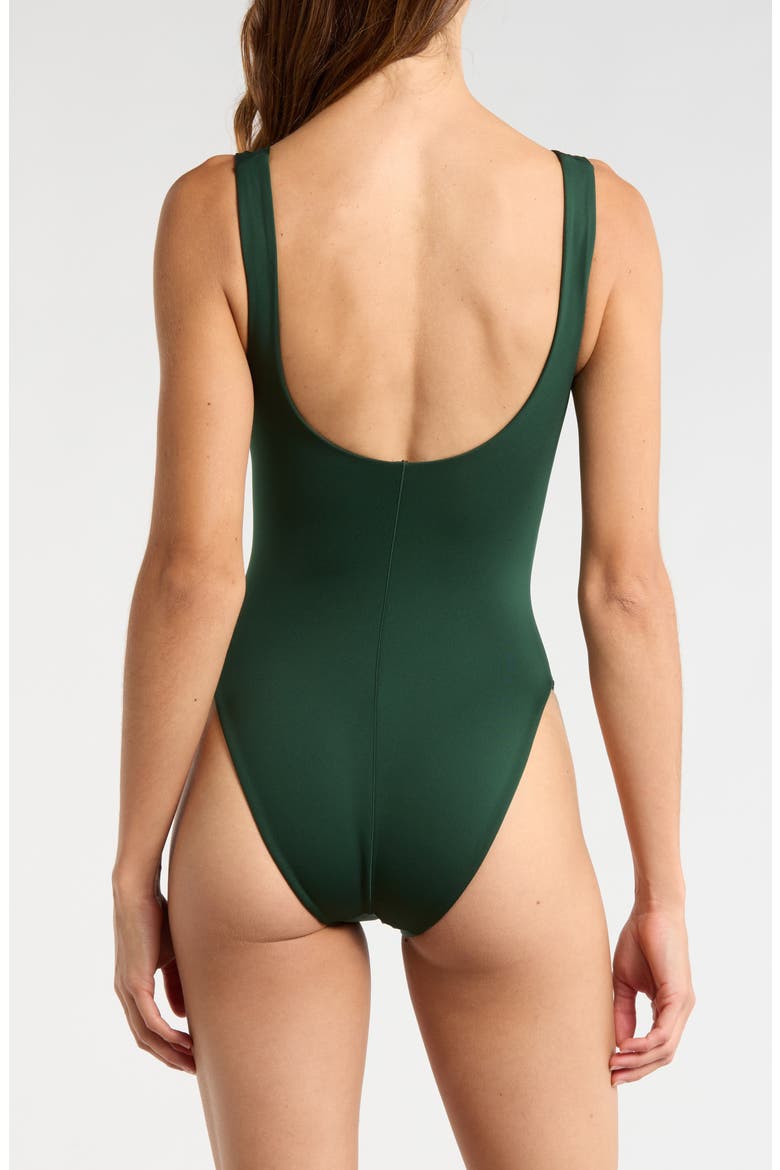 Streamline One-Piece Swimsuit, Alternate, color, PALM GREEN