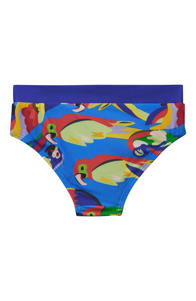 Roarsome Parrot Bikini, Alternate, color, Bright Blue