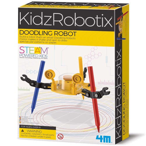 4M KidzRobotix Doodling Robot DIY Kit, Build A Robot That's An Artist, 8+ in Multicolored 