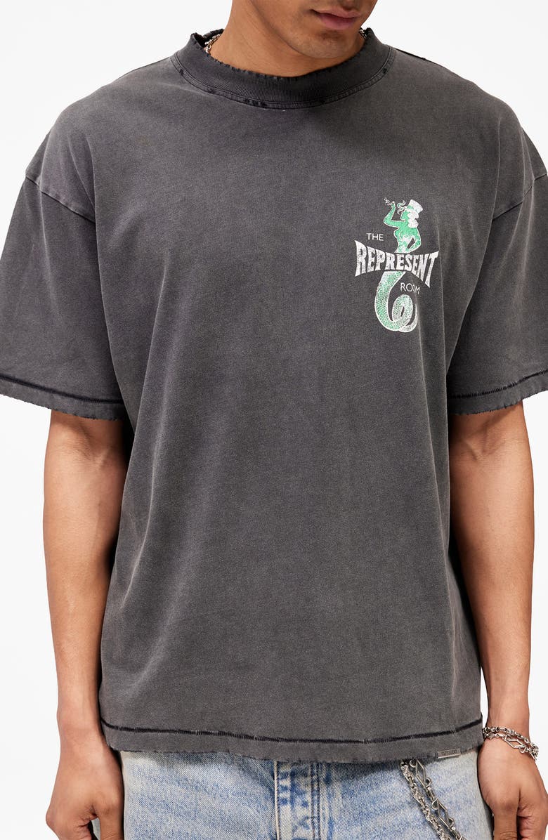 Represent The Viper Room Dice Graphic T-Shirt, Main, color, Vintage Grey