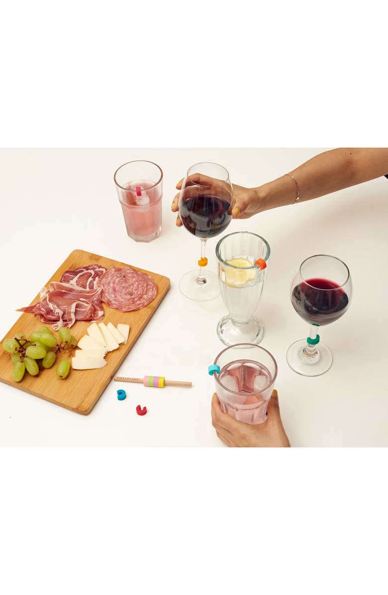 Kikkerland Design Rainbow Drink Markers, Alternate, color, Rainbow Multi