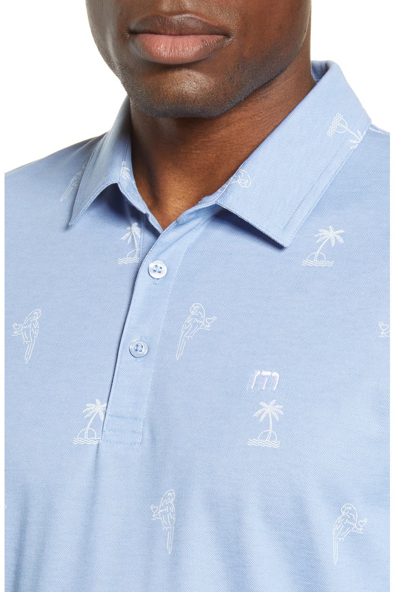 Loose Screws Palm & Parrot Polo, Alternate, color, HEATHER ALLURE